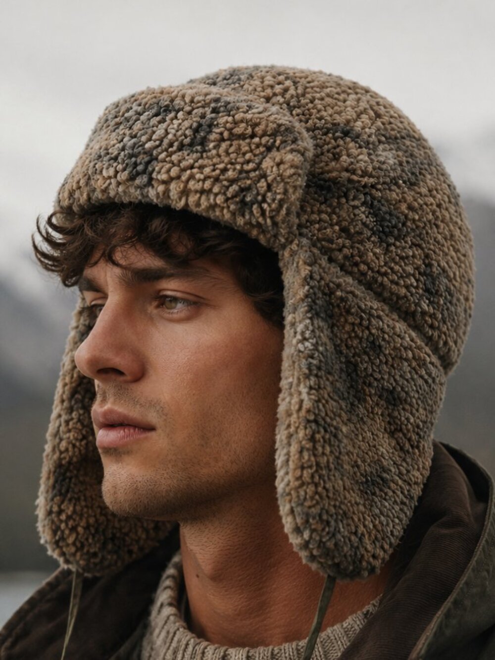 WindRiver Outfitters Camo Sherpa Trapper Hat XL Faux Fur Ear Flap Winter Cap